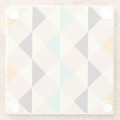 Geometric pattern overlapping diamonds & triangle glazen onderzetter (Achterkant)