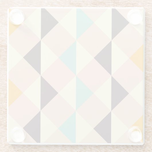 Geometric pattern overlapping diamonds & triangle glazen onderzetter (Achterkant)