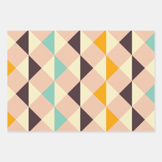 Geometric pattern overlapping diamonds & triangle inpakpapier vel (Voorkant)
