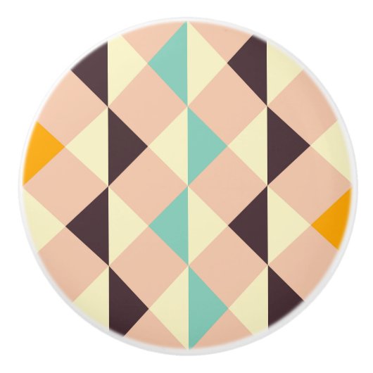 Geometric pattern overlapping diamonds & triangle keramische knop (Voorkant)