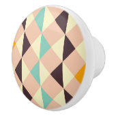 Geometric pattern overlapping diamonds & triangle keramische knop (Rechts)
