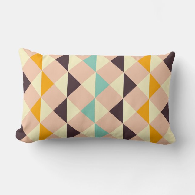 Geometric pattern overlapping diamonds & triangle kussen (Voorkant)