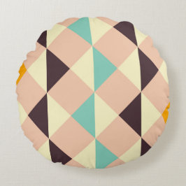 Geometric pattern overlapping diamonds & triangle rond kussen