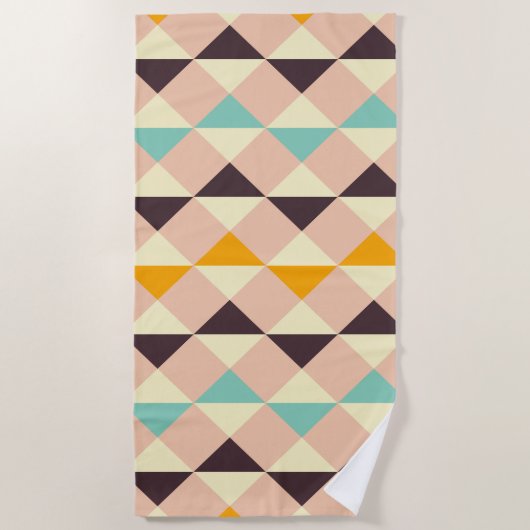 Geometric pattern overlapping diamonds & triangle strandlaken (Voorkant)