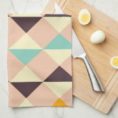 Geometric pattern overlapping diamonds & triangle theedoek (Quarter Fold)