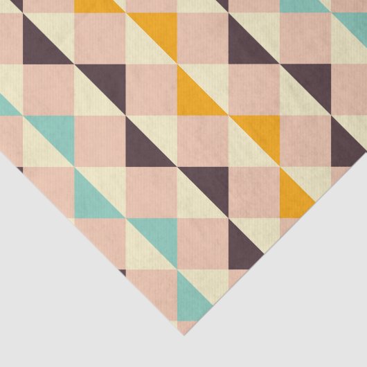 Geometric pattern overlapping diamonds & triangle tissuepapier (Detail)