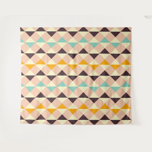 Geometric pattern overlapping diamonds & triangle wandkleed (Voorkant (horizontaal))