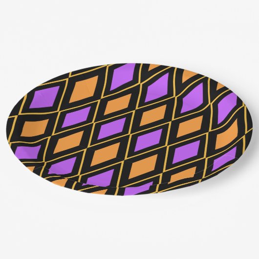 Geometric pattern papieren bordje (Gekanteld)