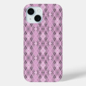 Geometric pattern retro pink diamonds Case-Mate iPhone case (Achterkant)