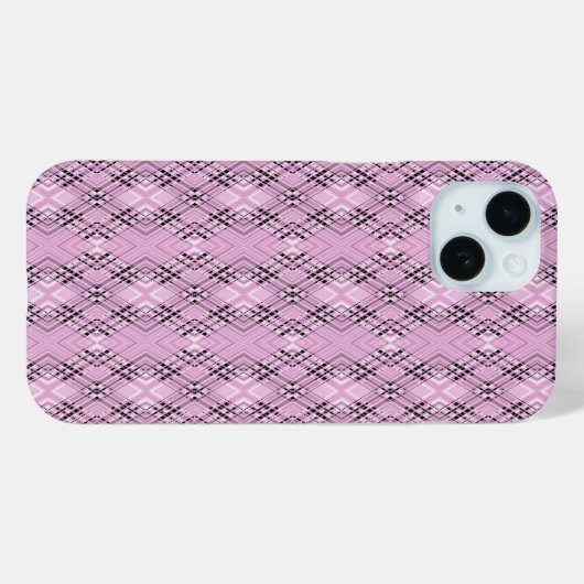 Geometric pattern retro pink diamonds Case-Mate iPhone case (Achterkant (horizontaal))