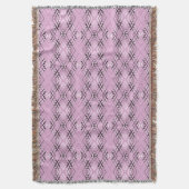 Geometric pattern retro pink diamonds deken (Voorkant Verticaal)