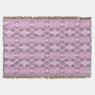 Geometric pattern retro pink diamonds deken