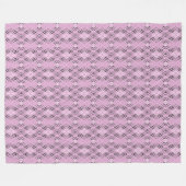 Geometric pattern retro pink diamonds fleece deken (Voorkant (Horizontaal))