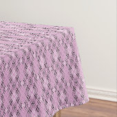 Geometric pattern retro pink diamonds tafelkleed (Voorbeeld)