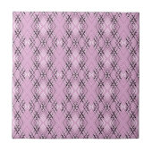 Geometric pattern retro pink diamonds tegeltje (Voorkant)