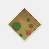 Geometric Pattern Stippen Circles op elke Golden N Servet (Hoek)