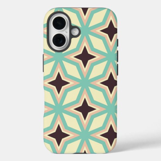 Geometric pattern with alternating dark star shape Case-Mate iPhone case (Achterkant)