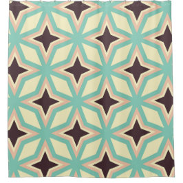 Geometric pattern with alternating dark star shape douchegordijn