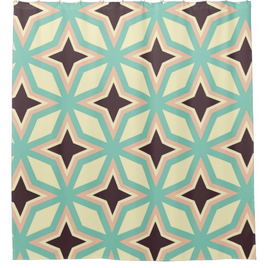 Geometric pattern with alternating dark star shape douchegordijn (Voorkant)