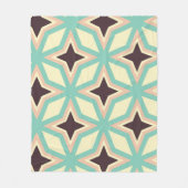 Geometric pattern with alternating dark star shape fleece deken (Voorkant)