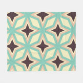 Geometric pattern with alternating dark star shape fleece deken (Voorkant (Horizontaal))