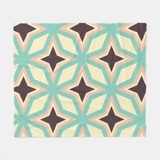 Geometric pattern with alternating dark star shape fleece deken (Voorkant (Horizontaal))
