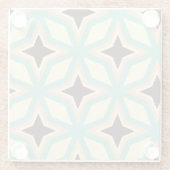 Geometric pattern with alternating dark star shape glazen onderzetter (Achterkant)