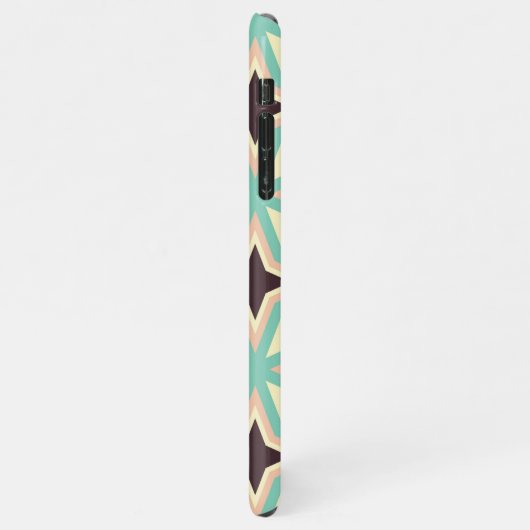 Geometric pattern with alternating dark star shape iPhone hoesje (Linkerkant)