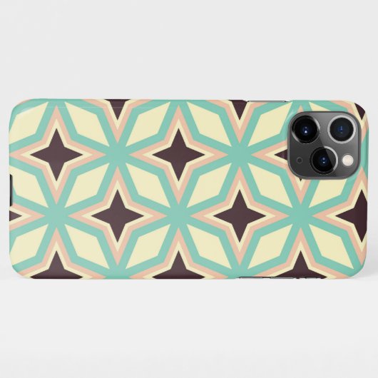 Geometric pattern with alternating dark star shape iPhone hoesje (Achterkant horizontaal)