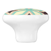 Geometric pattern with alternating dark star shape keramische knop (Zijkant)