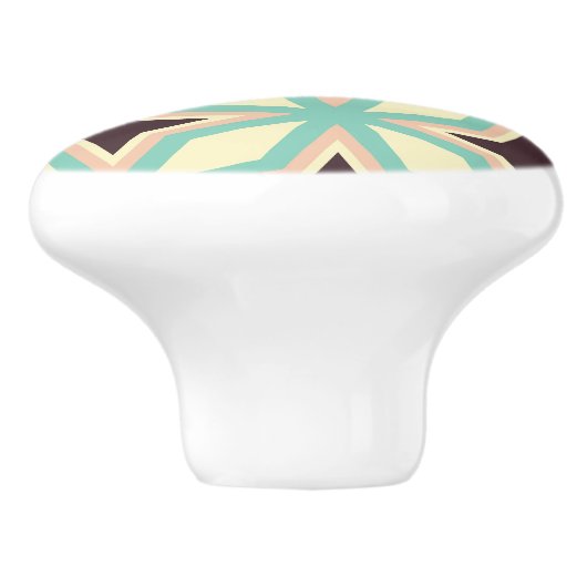 Geometric pattern with alternating dark star shape keramische knop (Zijkant)