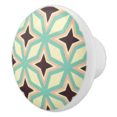 Geometric pattern with alternating dark star shape keramische knop (Rechts)