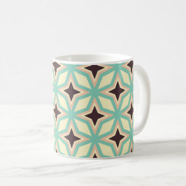 Geometric pattern with alternating dark star shape koffiemok