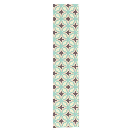 Geometric pattern with alternating dark star shape korte tafelloper (Voorkant)