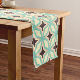 Geometric pattern with alternating dark star shape korte tafelloper