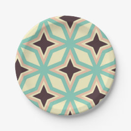 Geometric pattern with alternating dark star shape papieren bordje