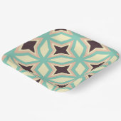 Geometric pattern with alternating dark star shape papieren bordje (Gebogen)