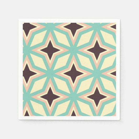 Geometric pattern with alternating dark star shape servet (Voorkant)