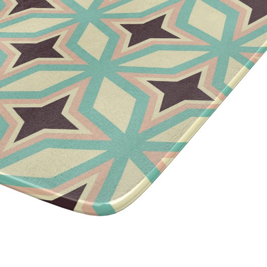 Geometric pattern with alternating dark star shape snijplank (Hoek)