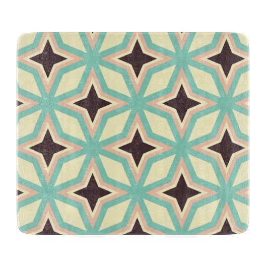 Geometric pattern with alternating dark star shape snijplank (Voorkant)