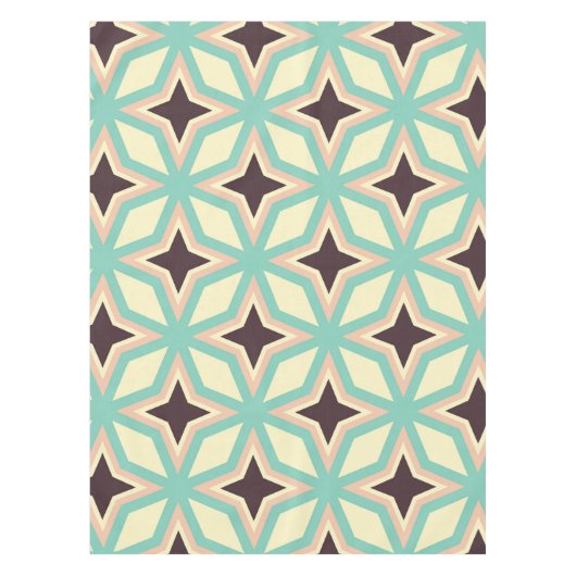 Geometric pattern with alternating dark star shape tafelkleed (Voorkant)