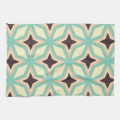 Geometric pattern with alternating dark star shape theedoek (Horizontaal)