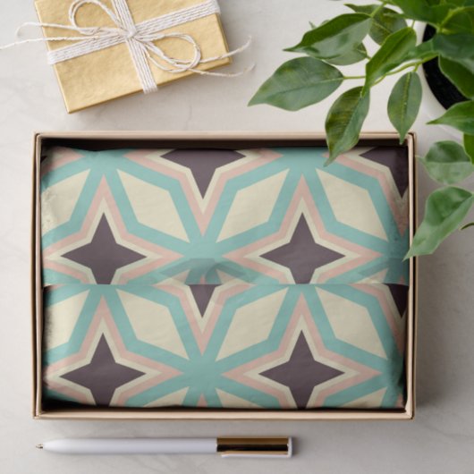 Geometric pattern with alternating dark star shape tissuepapier (Geschenk)