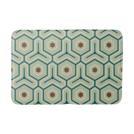 Geometric pattern with interlocking hexagons badmat (Voorkant)