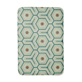 Geometric pattern with interlocking hexagons badmat