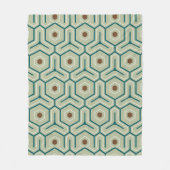 Geometric pattern with interlocking hexagons fleece deken (Voorkant)