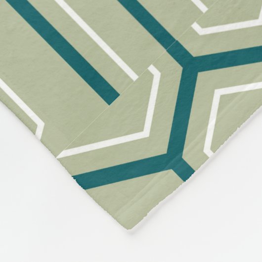 Geometric pattern with interlocking hexagons fleece deken (Hoek)