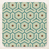 Geometric pattern with interlocking hexagons kartonnen onderzetters (Voorkant)