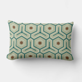 Geometric pattern with interlocking hexagons kussen