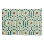 Geometric pattern with interlocking hexagons kussensloop (Achterkant-Links)